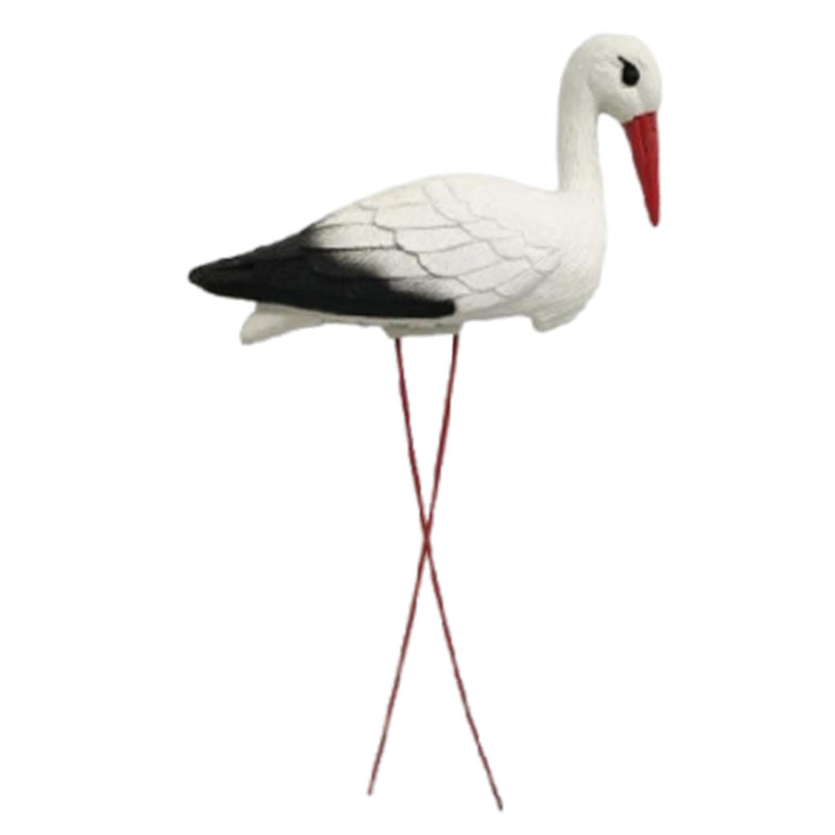 Maxbell Simulated Bird Crane Miniature with Iron Wire Legs Lightweight PE Bird Model
