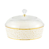 Maxbell 20cm Appetizer Fruit Tray Container for Sweet Cookies Food Storage Organizer White