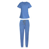 Maxbell 2xNurse Work Clothing Nursing Uniform Top and Pants Scrub Set Jogging Pant