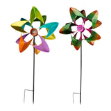 Maxbell 2 Pieces Wind Spinners Kids Toys Windmill for Patio Courtyard Garden