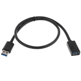 Durable 0.5meter/1.5ft USB 3.0 A Male to A Female Extension Cable Cord for Mouse Keyboard