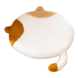 Maxbell Cat Shaped Seat Cushion Zipper Office Chair Cushion for Home Living Room Car Brown White