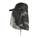 Maxbell Sun Cap for Men Women Detachable Neck Flap and Face Cover for Outdoor Sports Style C