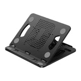 Maxbell Laptop Stand Base Folded Adjustable 8 Positions for Desk Bedroom Living Room Black