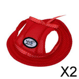Maxbell 2xPet Dog Cat Kitten Princess Mesh Strap Hat Cap Sunbonnet Size M - Red