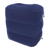 Maxbell Inflatable Travel Foot Rest Adjustable Height for Long Trip Office Home Cars Blue