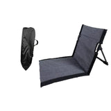 Maxbell Floor Chair with Back Support Camping Chair for Mountaineering Yard Concerts Grey 39cmx40cmx38cm