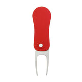 Maxbell Maxbell Portable Golf Divot Tool Golf Ball Mark Pitch Cleaner Repairer Fork Red