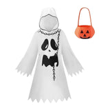Maxbell Halloween Ghost Costume with Pumpkin Bag for Holiday Birthday