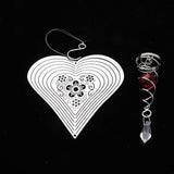 Maxbell Creative Steel 3D Crystal Spiral Wind Spinner Red Heart Shap - Aladdin Shoppers