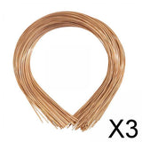 Maxbell 3x50 Pieces Plain Metal Headbands for Crafts Bulk Hair Band Thin Wire Hairband Gold
