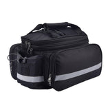 Maxbell Bicycle Trunk Rear Rack Bag Bike Pannier Cycling Gear for Mountain Bike Black - Aladdin Shoppers