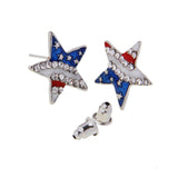 Maxbell Fashion American Flag USA Star Design Earrings Ear Studs Patriotic Jewelry - Aladdin Shoppers