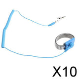 Maxbell 10xAnti-Static ESD Wrist Strap Components Discharge Band with Grounding Wire