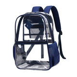 Maxbell Clear Backpack with Pockets Heavy Duty See through Bag for College Work Boys Style C