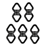 5pcs Safety Swivel Rope Connector Device for Climbing Aerial Dance Black