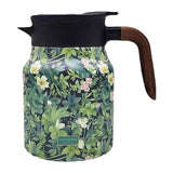 Maxbell Vacuum Kettle Floral Teapot Portable Hot Water Bottle for Party Home Kitchen green