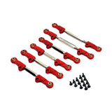 Maxbell 6Pcs RC Chassis Link Rod RC Model Vehicle Parts for P73200 P73240 1/7 RC DIY Red