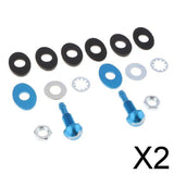 Maxbell 2xCar Vehicle Windshield Spray Nozzle On Front Hood Wiper Washer Spray Blue