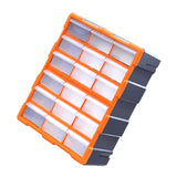 Maxbell Drawers Storage Cabinet Toolbox Makeup Organizer for Toys Small Items Screws Orange 18 Drawers