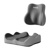 Waist Support Pillow Comfortable Soft Chair Cushion for Couch Office Travel Double Gray