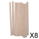 Maxbell 8x10pcs Natural Wood Sticks DIY Hobby Craft 10x10mm