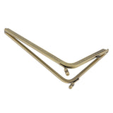 Maxbell 2Pcs Bronze L Shaped Metal Purse Bag Making Frames with Kiss Clasps