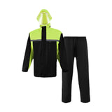 Maxbell Rain Suit Visibility Reflective Lightweight Hooded Raincoat for Camping Farm L