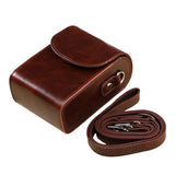 Maxbell Camera Case Stylish PU Leather Waterproof Small Lightweight Camera Sling Bag Coffee