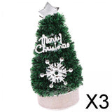 Maxbell 3x1/12 Miniature Christmas Tree Doll House Accessories for Boys Birthday Gifts Silver