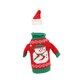 Wine Bottle Cover Holiday Accessories Decorative Dinner Table Decor with Hat Snowman