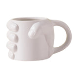 Maxbell Novelty Fist Coffee Mug Ceramic for Men Women Coffee Lover Gift Drinking Mug White