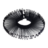 Maxbell Elizabethan Clown Neck Ruffle Costume Accessory for Gothic Prom Themed Party Black