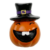 Maxbell Collectible Figurine Resin Sculpture Halloween Pumpkin Statue with Witch Hat 6.1x6.1x8.6cm Smile
