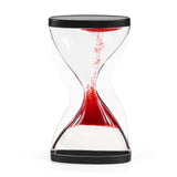 Maxbell Liquid Hourglass Timer Acrylic Hourglass Liquid Bubbler for Kids Boys Adults Red