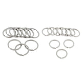 20Pcs Stainless Steel O Ring Sports Key Chain Buckle Holder Camping Silver
