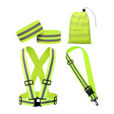 Maxbell Maxbell High Visible Reflective Belt Straps Motorcycling Outdoor Safety Running Gear 4 Pcs