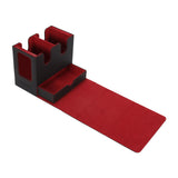 Maxbell Trading Card Deck Box Transparent Window Design for 260+ Sleeved Cards Black Red