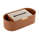Maxbell Tissue Paper Holder Simple Tissue Dispenser for Bedside Table Bedroom Vanity Brown