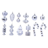 Maxbell 16 Pieces Silver Christmas Balls Cute Wedding Decoration Xmas Small Pendants