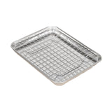 Maxbell Baking Sheet with Rack Baking Pan for Family Gatherings Barbecue Restaurants 26.5cmx20.5cmx2.5cm