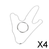 Maxbell 4xMagic Ring Chain Metal Magic Trick Props Knot