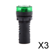 Maxbell 3xLED Flash Alarm Indicator Signal Lamp with Buzzer AD16-22SM 12V Green