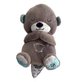 Maxbell Baby Sleep Toy Handmade Decorative Sea Otter Plush Doll for Company Toy Kids brown