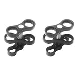 Maxbell 2 Pieces Underwater Diving Flashlight Torch Ball Join Connector Clamp Mount