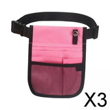 Maxbell 3xPortable Nurse Organizer Belt Waist Bag Nursing Tool Bag Pouch Storage Pink