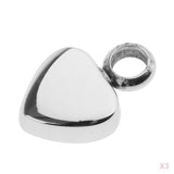 Maxbell 3pcs Both Side Glossy Heart Stainless Steel Keepsake DIY Engraved Pendants