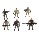 6 Police Male Soldiers with Weapons Model Kids Play Action Figure Toys Gift