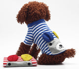 Maxbell Maxbell Pet Puppy Small Striped Dog Cat Vest T-Shirt Summer Apparel Clothes Blue S