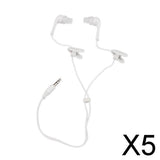 Maxbell 5x3.5mm Sport Underwater Audio Waterproof Earphone Headphones for iPod White